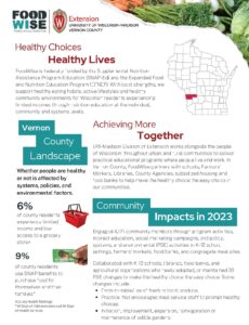 FoodWIse Vernon County Impact Report 2023, click to access