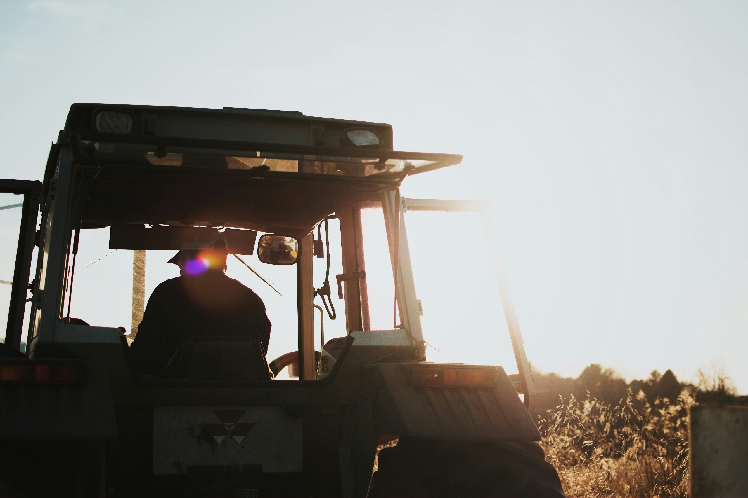 Photo of farmer on a tractor