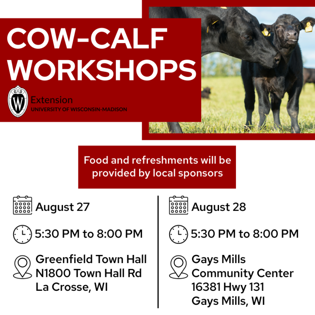 Cow-Calf Workshops flyer