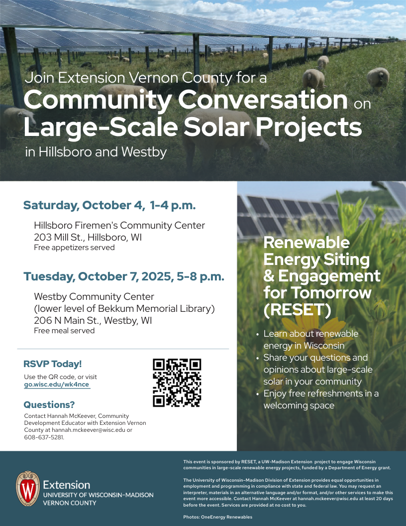 Flyer explaining the same details listed in the text of the event.